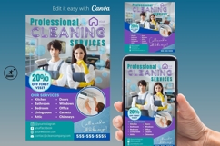 Cleaning Service Flyer, DIY Sheet, Cleaning Service Poster, Product Image 1