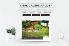 Printable desk calendar 2027