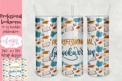Professional bookworm tumbler wrap | Book lover tumbler PNG Product Image 1