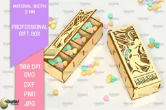 Musician Gift Box Laser Cut. 3D Favor Box SVG Laser Cut Product Image 1