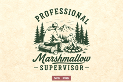 Professional Marshmallow Supervisor Funny SVG PNG Design Product Image 1