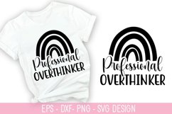 Professional overthinker SVG - Sarcastic Quotes Design Product Image 1