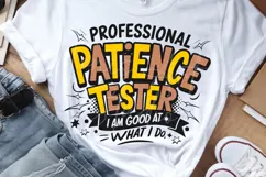 Funny Patience Tester SVG for Kids and Toddler Shirts Product Image 2