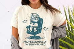 Professionally Overwhelmed PNG, Funny Penguin Office Humor Product Image 6