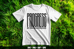 Progress Not Perfection SVG - Motivational Typography Design Product Image 1