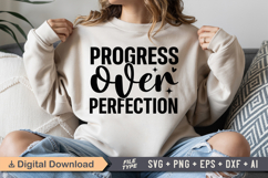 Progress Over Perfection SVG | Be Kind SVG | Kindness SVG Product Image 1