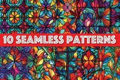 10 Seamless Patterns of Stained Glass Product Image 1