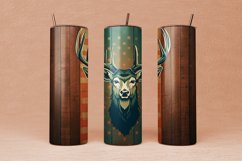 Deer on Wooden Background, Sublimation Design for Tumbler Product Image 1