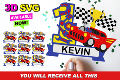 Race Car Topper 3D SVG Product Image 1