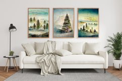 Pastel Wall Art, Watercolor Landscape, Set of 3 Printables Product Image 1