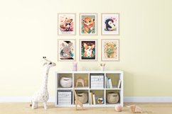Nursery Decor, Set of 6 Printable Posters with Animals Product Image 1