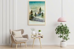 Minimalist Wall Art, Watercolor Pine Forest,Printable Poster Product Image 1