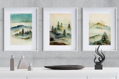 Pastel Wall Art, Mountains, Set of 3 Printable Posters Product Image 2