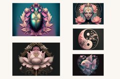 Asia Gothic Printable Card Set 8x5&quot; JPG Product Image 2