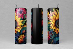 Sunflowers on Dark Backgorund, Sublimation Tumbler Design Product Image 2