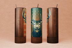 Deer on Wooden Background, Sublimation Design for Tumbler Product Image 2