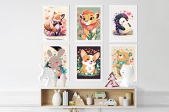 Nursery Decor, Set of 6 Printable Posters with Animals Product Image 2
