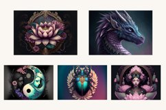 Gothic Asia Printable Card Set 8x5&quot; JPG Product Image 2