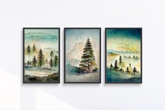 Pastel Wall Art, Watercolor Landscape, Set of 3 Printables Product Image 3