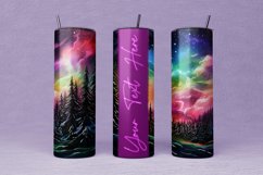 Watercolor Northern Lights Sublimation Design for Tumbler Product Image 3