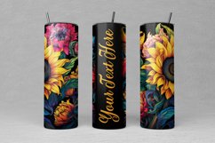 Sunflowers on Dark Backgorund, Sublimation Tumbler Design Product Image 3