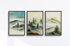 Pastel Wall Art, Mountains, Set of 3 Printable Posters Product Image 3
