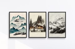 Minimalist Winter Wall Art, Set of 3 Printable Posters Product Image 3