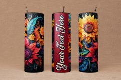 Dark Floral Design, Sublimation 20oz Tumbler Wrap Product Image 3