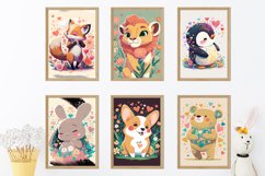 Nursery Decor, Set of 6 Printable Posters with Animals Product Image 3