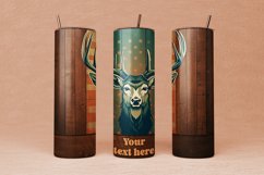 Deer on Wooden Background, Sublimation Design for Tumbler Product Image 3