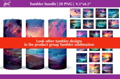 Skull tumbler dark sublimation Halloween tumbler wrap PNG Product Image 3