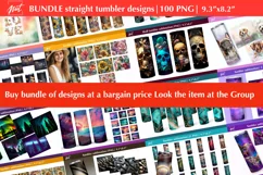 Cute blue pink 3D tumbler design, 20 Oz tumbler wrap PNG Product Image 5