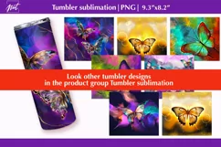 Summer tumbler Orange Butterfly tumbler wrap 20 oz tumbler Product Image 4