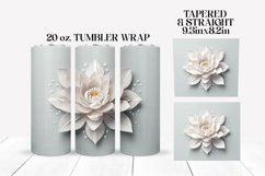 3D Sublimation Tumbler Wrap | 3D Lotus Sublimation Design Product Image 1