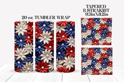 3D Sublimation Tumbler Wrap |4th of July Sublimation Design Product Image 1
