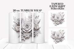 3D Sublimation Tumbler Wrap | 3D Roses Sublimation Bundle Product Image 21