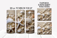 3D Sublimation Tumbler Wrap |Beach Sublimation Design Product Image 1