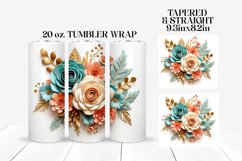 3D Sublimation Tumbler Wrap | 3D Roses Sublimation Bundle Product Image 11