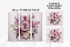 3D Sublimation Tumbler Wrap | 3D Roses Sublimation Bundle Product Image 9