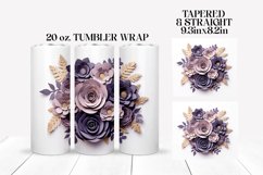 3D Sublimation Tumbler Wrap | 3D Roses Sublimation Bundle Product Image 7