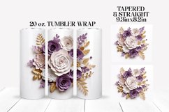 3D Sublimation Tumbler Wrap | 3D Roses Sublimation Bundle Product Image 6