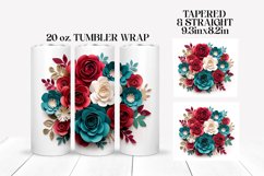 3D Sublimation Tumbler Wrap | 3D Roses Sublimation Bundle Product Image 2