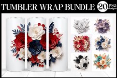 3D Sublimation Tumbler Wrap | 3D Roses Sublimation Bundle Product Image 1