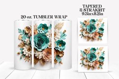 3D Sublimation Tumbler Wrap |Daisy Sublimation Design Product Image 1