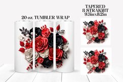 3D Sublimation Tumbler Wrap | 3D Roses Sublimation Bundle Product Image 17