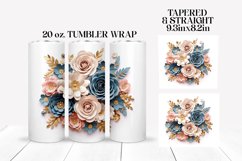 3D Sublimation Tumbler Wrap | 3D Roses Sublimation Bundle Product Image 16
