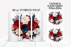 3D Sublimation Tumbler Wrap | 3D Roses Sublimation Bundle Product Image 15