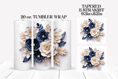 3D Sublimation Tumbler Wrap | 3D Roses Sublimation Bundle Product Image 13