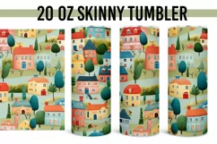 Little Houses Seamless 20 oz Straight Tumbler 10 Pack Product Image 2
