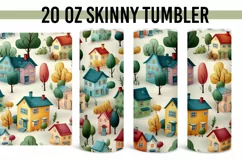 Little Houses Seamless 20 oz Straight Tumbler 10 Pack Product Image 11